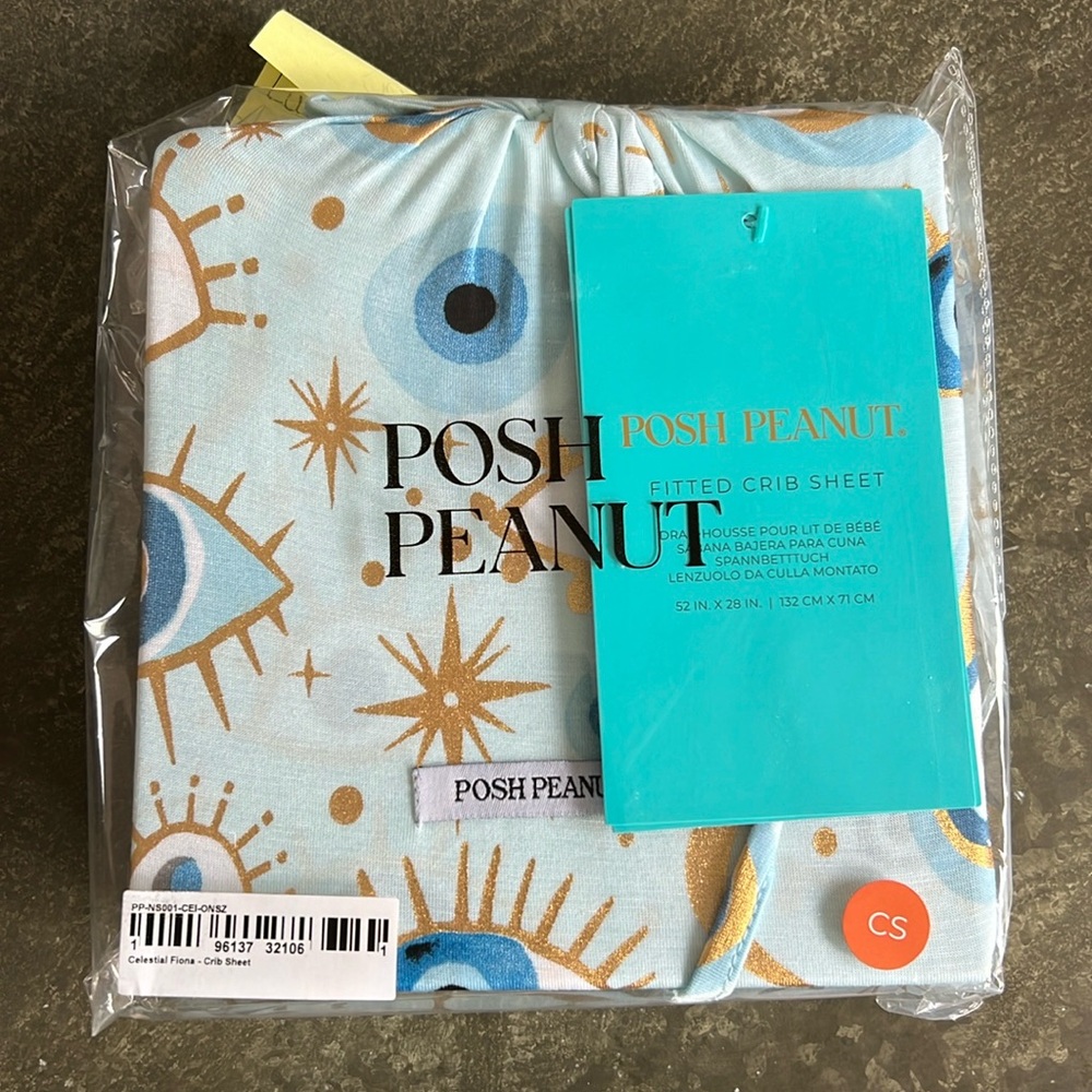 Posh Peanut Celestial Fiona Crib Sheet NWT in original packaging.